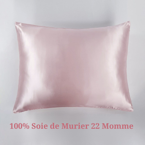 Taie d'Oreiller 100% Soie de Mûrier 22 Momme