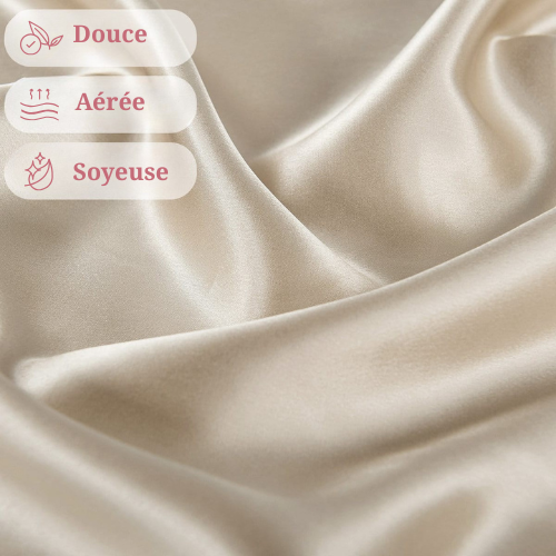 Taie d'Oreiller 100% Soie de Mûrier 22 Momme