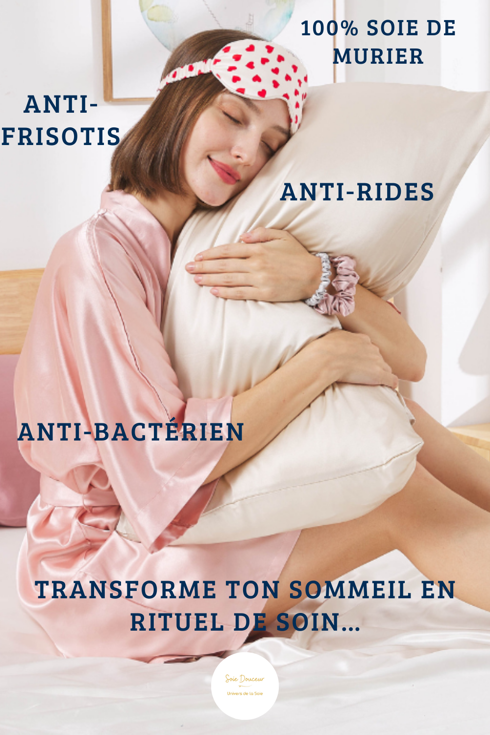 Taie d'Oreiller 100% Soie de Mûrier 22 Momme